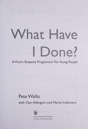 Cover of What have I done? by Pete Wallis