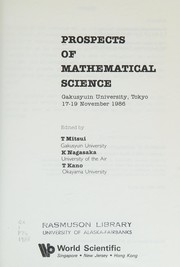 Front cover of Prospects of mathematical science by T. Mitsui