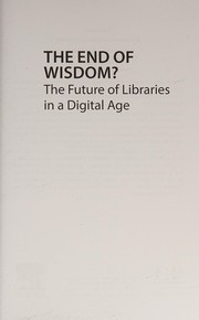 Front cover of End of Wisdom? by Wendy Evans