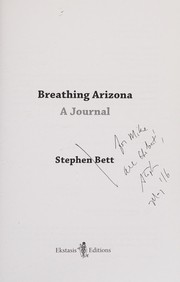Cover of Breathing Arizona by Stephen Bett