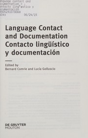 Cover of Language contact and documentation by Bernard Comrie