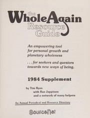 Cover of The whole again resource guide by Tim Ryan