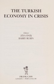 Front cover of The Turkish economy in crisis by Ziya Öniş