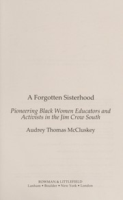 Front cover of A forgotten sisterhood by Audrey Thomas McCluskey