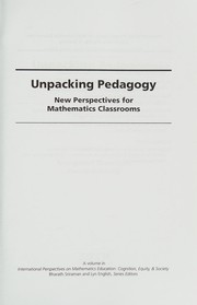 Front cover of Unpacking pedagogy by Margaret Walshaw