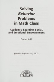 Cover of Solving behavior problems in math class by Jennifer Taylor-Cox