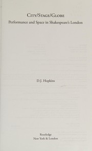 Front cover of City/stage/globe by D. J Hopkins