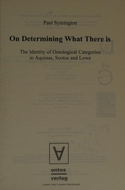 Front cover of On Determining What There Is by Paul Symington