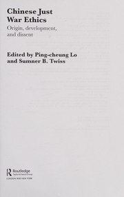 Cover of Chinese Just War Ethics by Bingxiang Luo