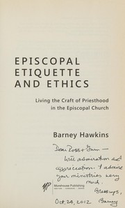 Front cover of Episcopal etiquette and ethics by J. Barney Hawkins