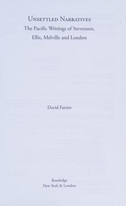 Cover of Unsettled narratives by David Farrier