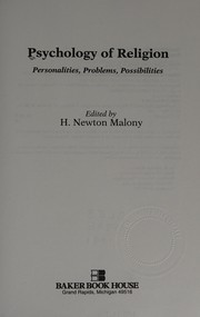 Front cover of Psychology of Religion by H. Newton Malony