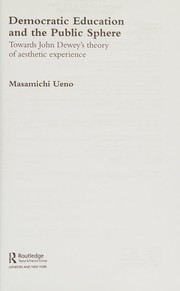 Front cover of Democratic Education and the Public Sphere by Masamichi Ueno