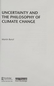 Cover of Uncertainty and the Philosophy of Climate Change by Martin Bunzl