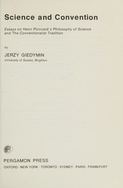 Cover of Science and Convention by Jerzy Giedymin