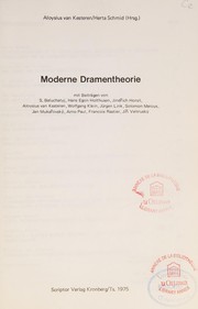 Cover of Moderne Dramentheorie by Herta Schmid