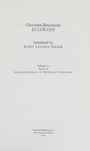 Cover of Eclogues by Giovanni Boccaccio