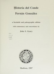 Front cover of Historia Del Conde Fernan Gonzalez a Fac (Spanish Series) by John S. Geary