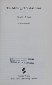 Front cover of The Making of statisticians by J. M. Gani