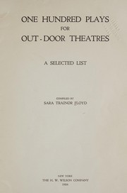 Front cover of One hundred plays for out-door theatres by Sara Trainor Floyd