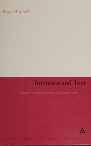 Cover of Intention and text by Kaye Mitchell