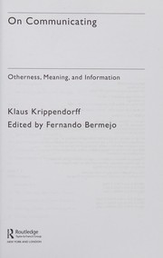 Cover of On Communicating by Kla Krippendorf