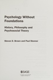 Cover of Psychology Without Foundations by Paul Stenner