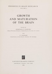 Front cover of Growth and maturation of the brain by Dominick P. Purpura
