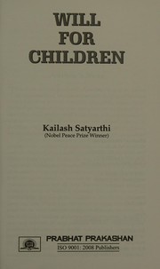 Cover of Will for children by Kailash Satyarthi