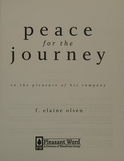 Front cover of Peace for the journey by F. Elaine Olsen