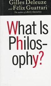 Front cover of What is philosophy? by Gilles Deleuze
