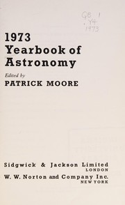 Front cover of 1973 Yearbook of Astronomy by Patrick Moore