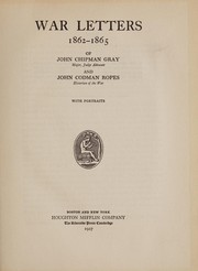 Cover of War letters by John Chipman Gray