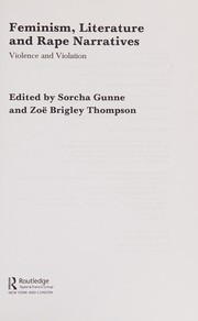 Cover of Feminism Literature and Rape Narratives by Sorcha Gunne