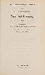 Cover of Selected writings by Galileo Galilei