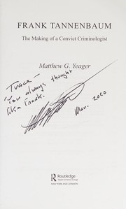 Cover of Frank Tannenbaum by Matthew Yeager