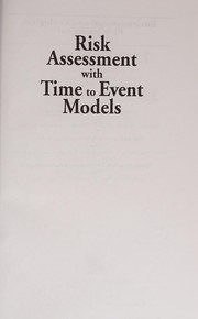 Cover of Risk assessment with time to event models by Mark Crane