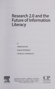Front cover of Research 2. 0 and the Future of Information Literacy by Tibor Koltay