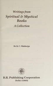 Front cover of Writings from spiritual & mystical books by Kartick C. Mukherjee