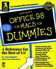 Cover of Microsoft Office 98 for Macs for dummies by Tom Negrino