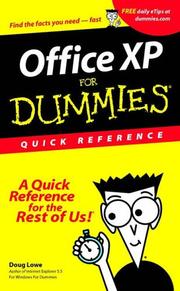 Cover of Office XP for dummies quick reference by Doug Lowe