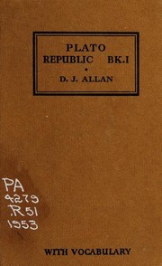 Cover of Republic, Book I by Πλάτων
