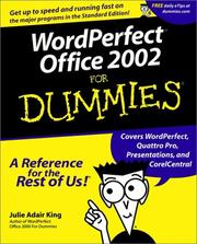 Front cover of WordPerfect Office 2002 for dummies by Julie Adair King