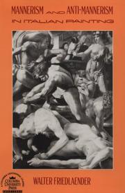Cover of Mannerism and anti-mannerism in Italian painting by Walter F. Friedlaender