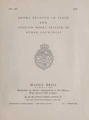 Front cover of Books printed in Spain and Spanish books printed in other countries by Maggs Bros.