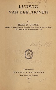 Cover of Ludwig van Beethoven by Harvey Grace