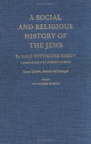 Cover of A social and religious history of the Jews by Salo Wittmayer Baron