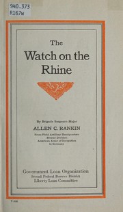Front cover of The watch on the Rhine by Allen C. Rankin