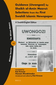 Front cover of Guidance (Uwongozi) by Al-Amin Bin Ali Mazrui