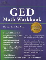 Cover of GED math workbook by David Alan Herzog